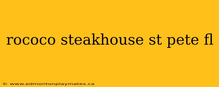 rococo steakhouse st pete fl